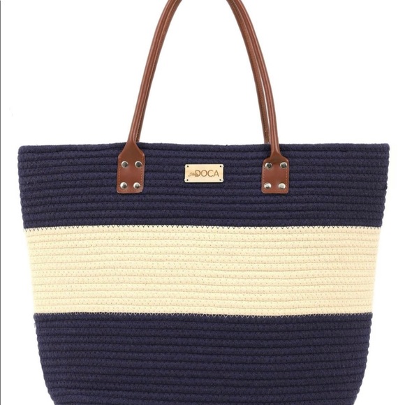 Stella Doca Paper straw blue beach bag - Picture 2 of 9